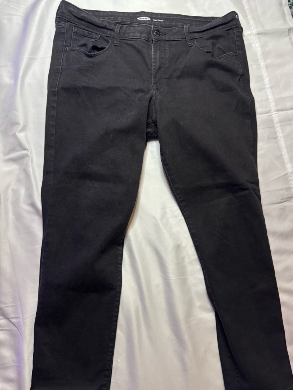 Old Navy Women’s Power Straight Jeans - Charcoal Gray
